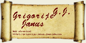 Grigorije Janus vizit kartica